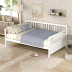 Sofá cama multifuncional de madera maciza: tamaño individual, con almacenamiento