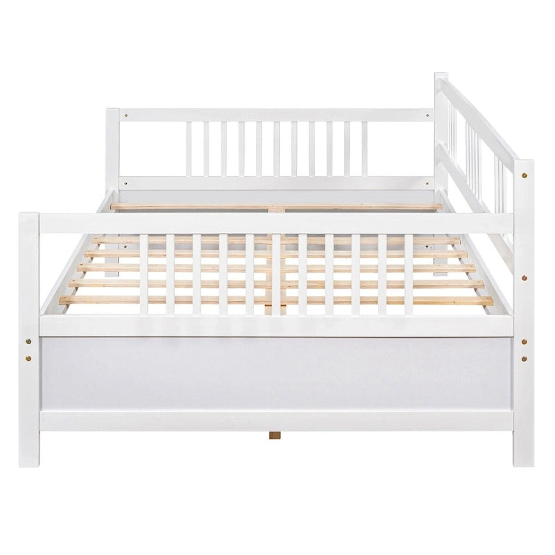 Sofá cama multifuncional de madera maciza: tamaño individual, con almacenamiento