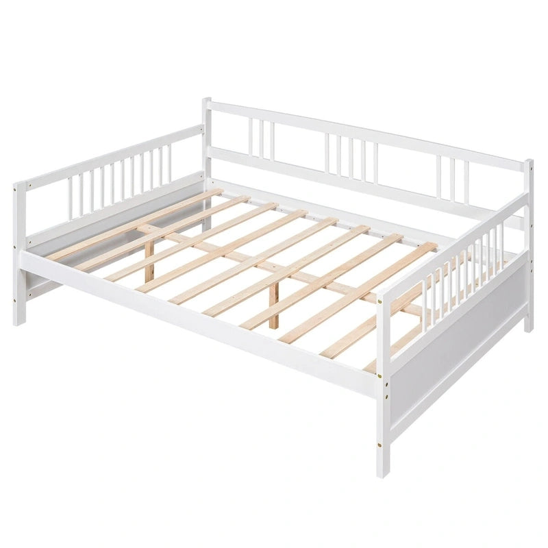 Sofá cama multifuncional de madera maciza: tamaño individual, con almacenamiento