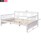 Sofá cama multifuncional de madera maciza: tamaño individual, con almacenamiento