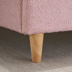 Cama Plataforma Sherpa Rosa / Azul / Beige con Cabecero – Individual (1 Persona)