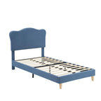 Cama Plataforma Sherpa Rosa / Azul / Beige con Cabecero – Individual (1 Persona)