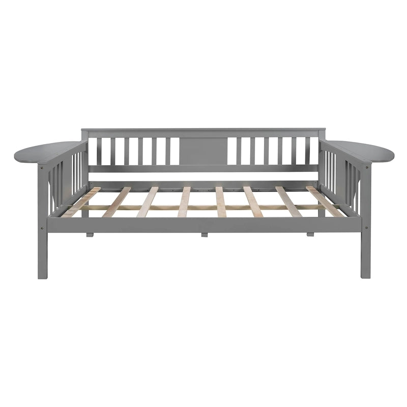 Estructura de diván de tamaño completo | Blanco / Espresso / Gris | Sofá y cama | Capacidad para 1