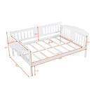 Estructura de diván de tamaño completo | Blanco / Espresso / Gris | Sofá y cama | Capacidad para 1