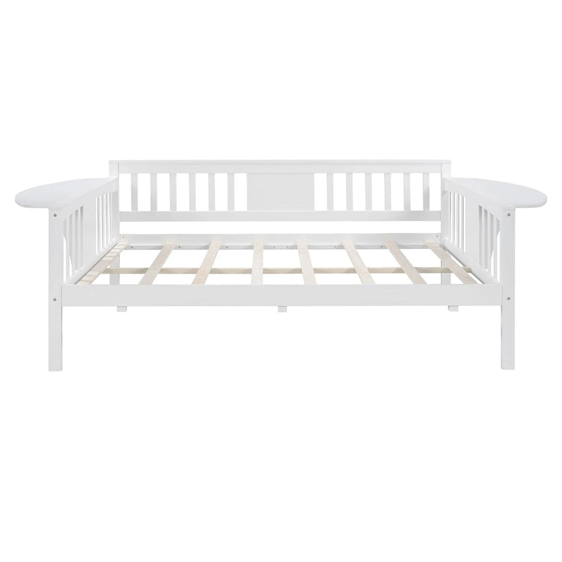 Estructura de diván de tamaño completo | Blanco / Espresso / Gris | Sofá y cama | Capacidad para 1