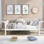 Estructura de diván de tamaño completo | Blanco / Espresso / Gris | Sofá y cama | Capacidad para 1