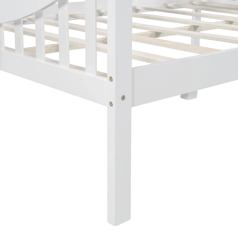 Estructura de diván de tamaño completo | Blanco / Espresso / Gris | Sofá y cama | Capacidad para 1