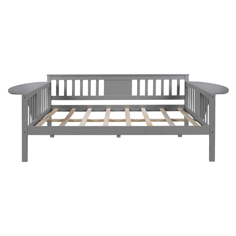 Estructura de diván de tamaño completo | Blanco / Espresso / Gris | Sofá y cama | Capacidad para 1