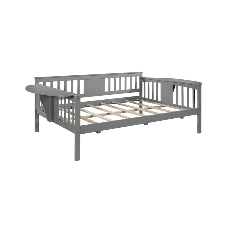 Estructura de diván de tamaño completo | Blanco / Espresso / Gris | Sofá y cama | Capacidad para 1