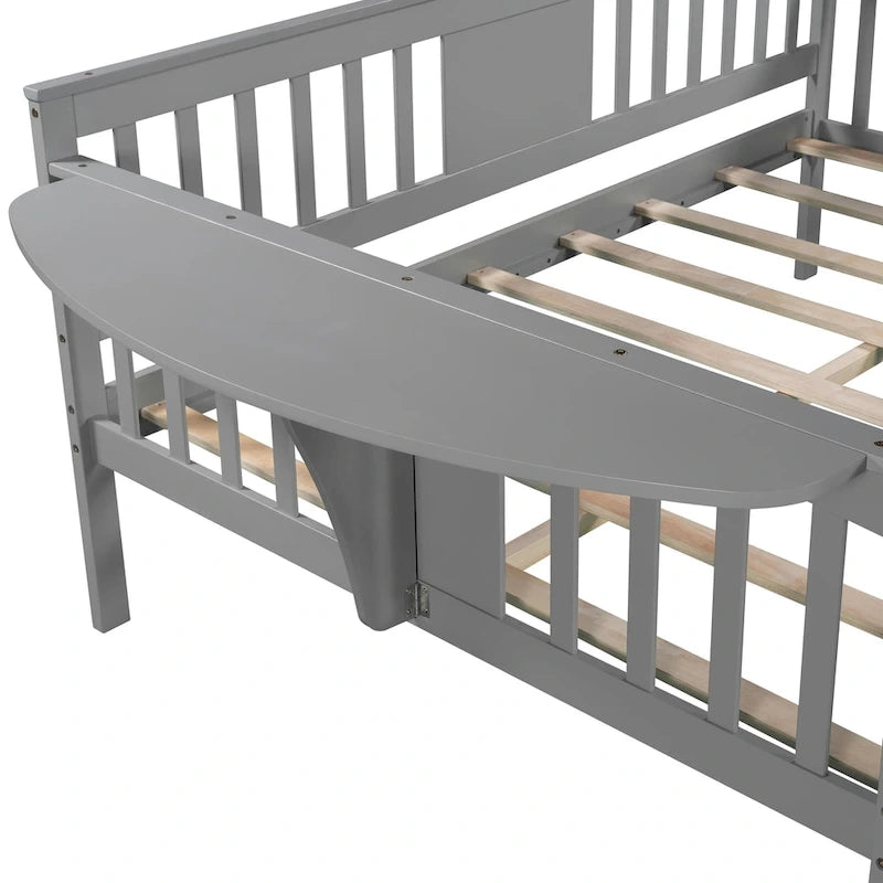 Estructura de diván de tamaño completo | Blanco / Espresso / Gris | Sofá y cama | Capacidad para 1