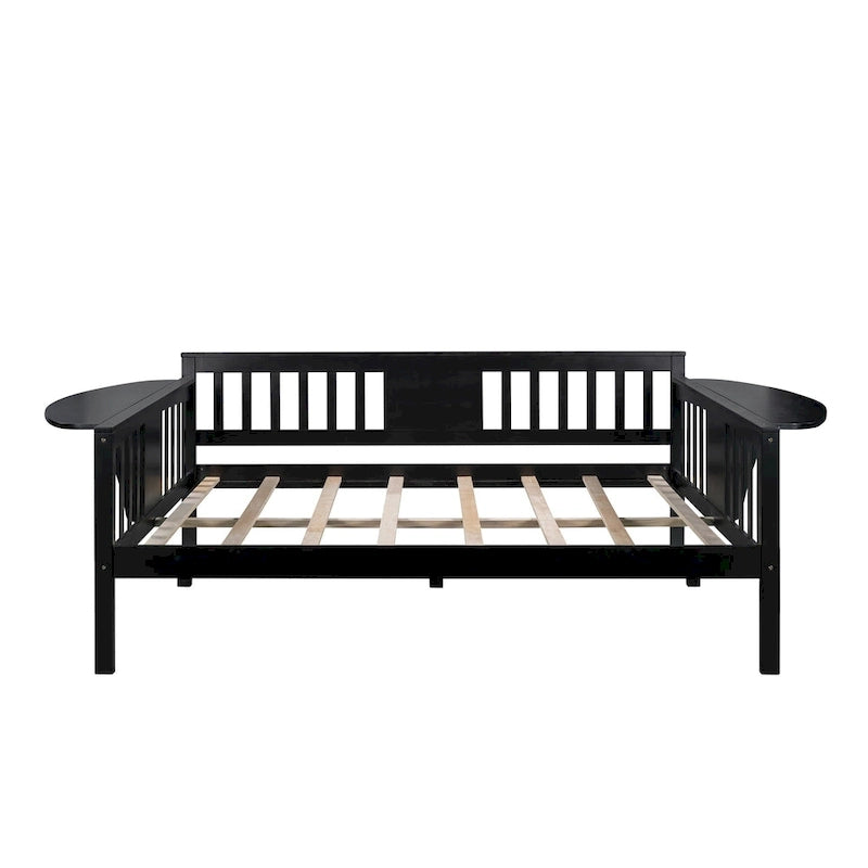 Estructura de diván de tamaño completo | Blanco / Espresso / Gris | Sofá y cama | Capacidad para 1