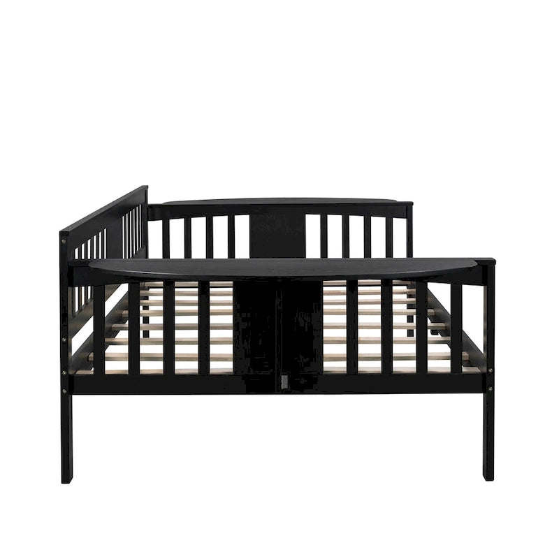 Estructura de diván de tamaño completo | Blanco / Espresso / Gris | Sofá y cama | Capacidad para 1