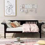 Estructura de diván de tamaño completo | Blanco / Espresso / Gris | Sofá y cama | Capacidad para 1
