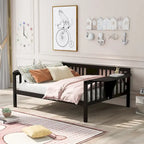 Estructura de diván de tamaño completo | Blanco / Espresso / Gris | Sofá y cama | Capacidad para 1