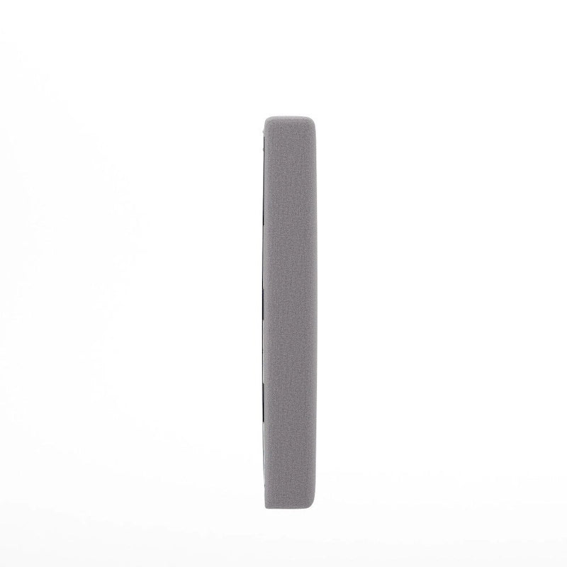 Cabecero tapizado gris/beige con estación de carga – para 1-2 personas