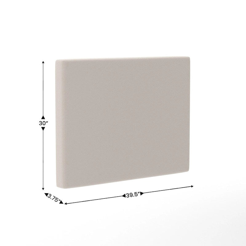 Cabecero tapizado gris/beige con estación de carga – para 1-2 personas