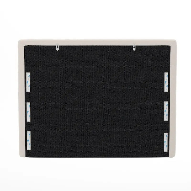 Cabecero tapizado gris/beige con estación de carga – para 1-2 personas