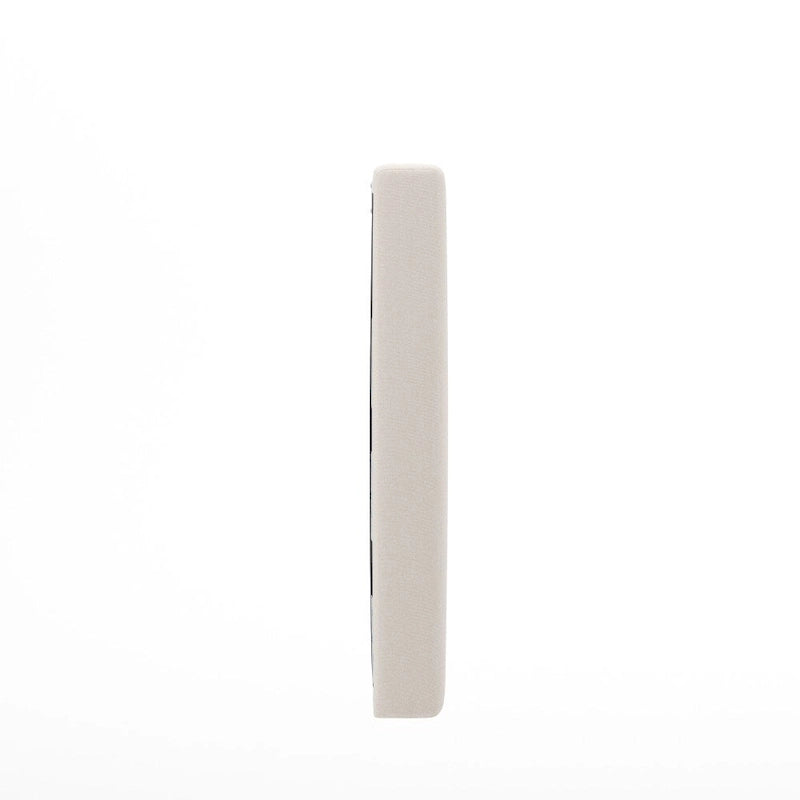 Cabecero tapizado gris/beige con estación de carga – para 1-2 personas