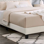 Cama con plataforma tapizada 3D White Dove de felpa – Individual / Matrimonial / Queen, 1 persona