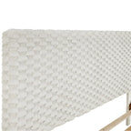 Cama con plataforma tapizada 3D White Dove de felpa – Individual / Matrimonial / Queen, 1 persona