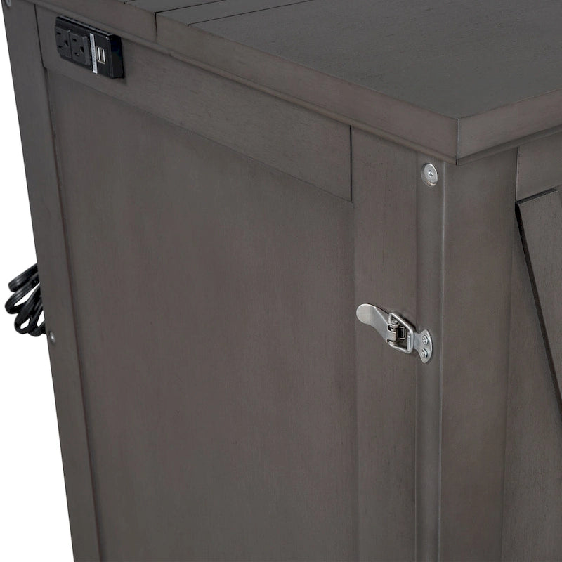 Cama Murphy Queen estilo gabinete blanca/gris con cajón, capacidad para 1 o 2 personas