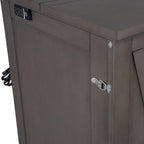 Cama Murphy Queen estilo gabinete blanca/gris con cajón, capacidad para 1 o 2 personas