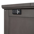 Cama Murphy Queen estilo gabinete blanca/gris con cajón, capacidad para 1 o 2 personas